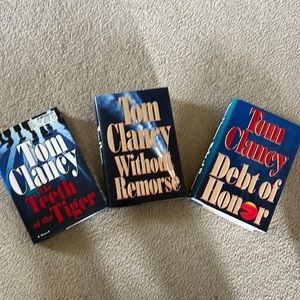 3 Tom Clancy Hardback Novels